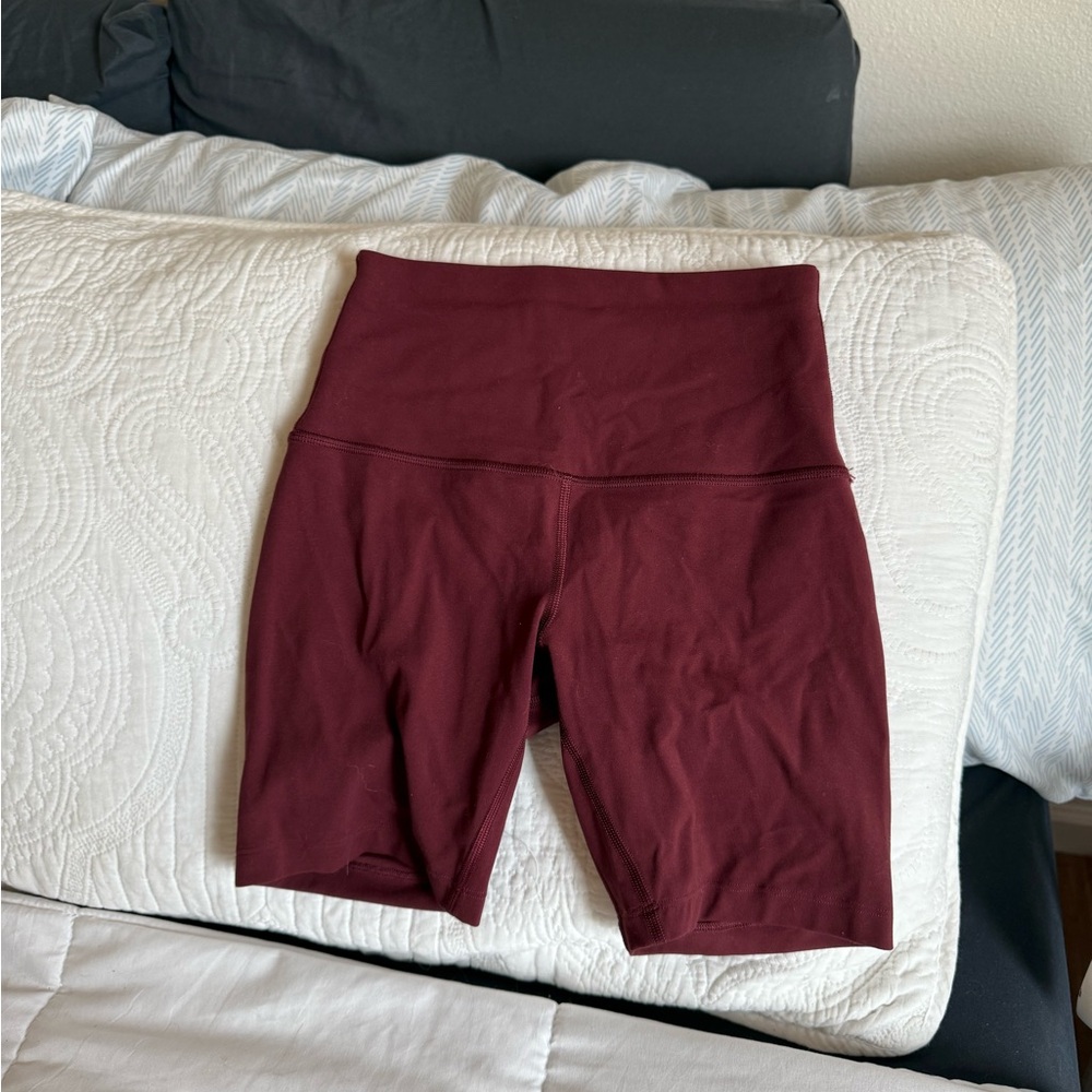 Lululemon Athletica Maroon Bike Shorts